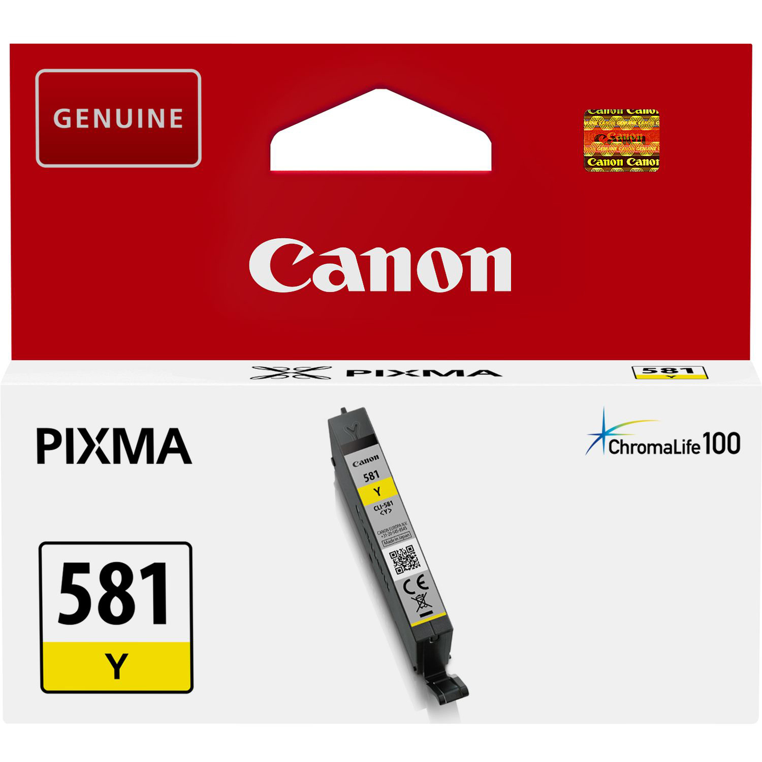 Original Canon CLI-581Y Yellow Ink Cartridge (2105C001)