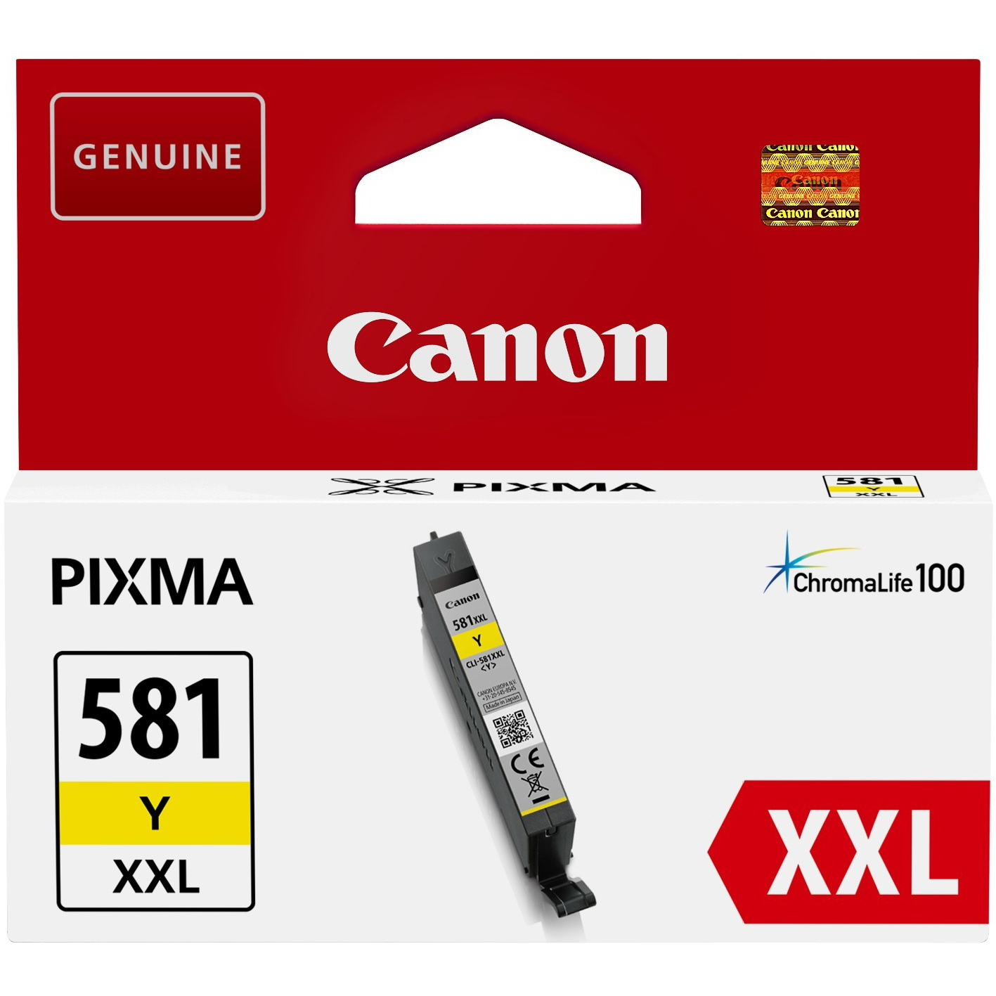 Original Canon CLI-581YXXL Yellow Extra High Capacity Ink Cartridge (1997C001)