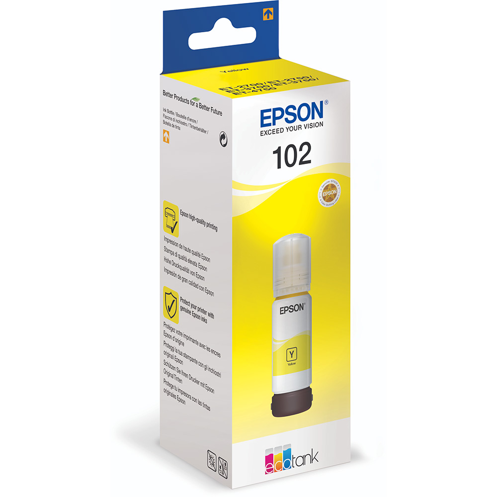 Original Epson 102 Yellow Ink Bottle (C13T03R440)