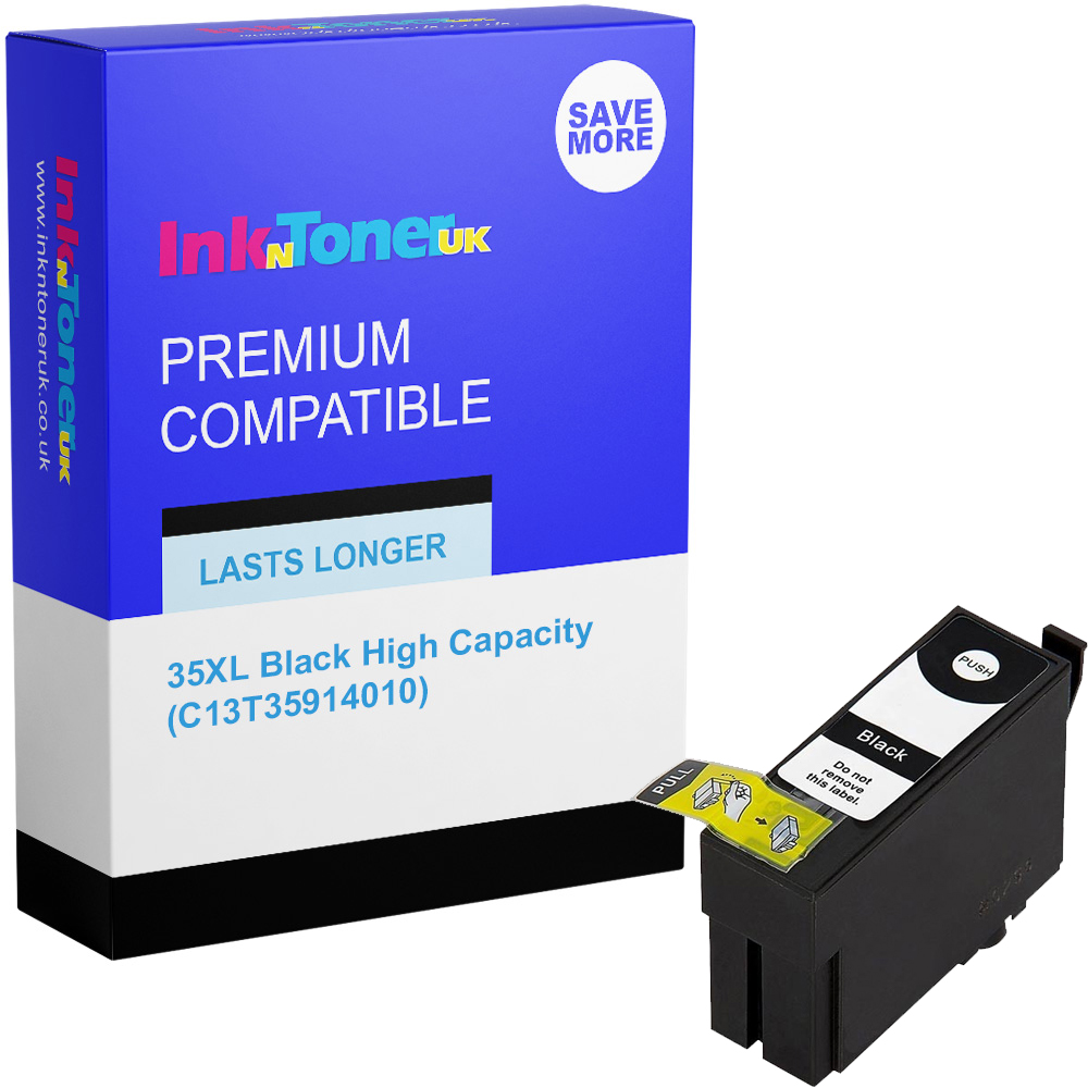 Premium Compatible Epson 35XL Black High Capacity Ink Cartridge (C13T35914010) T3591 Padlock