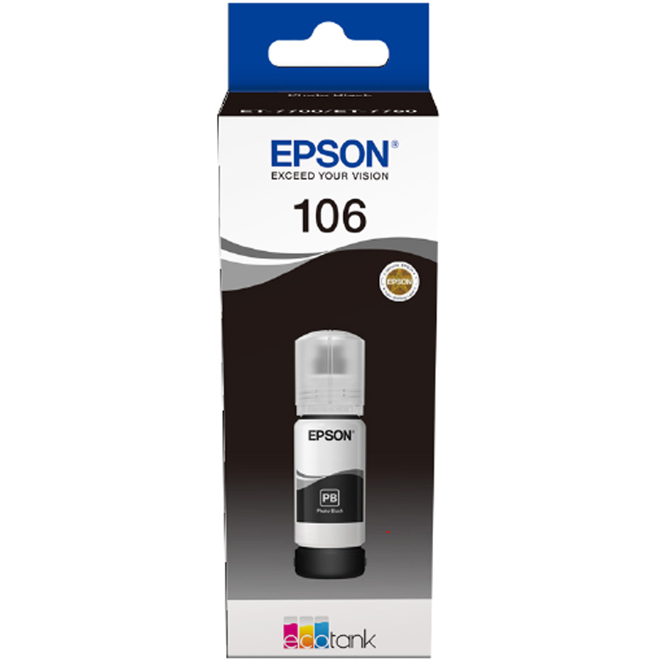 Original Epson 106 Photo Black Ink Bottle (C13T00R140)