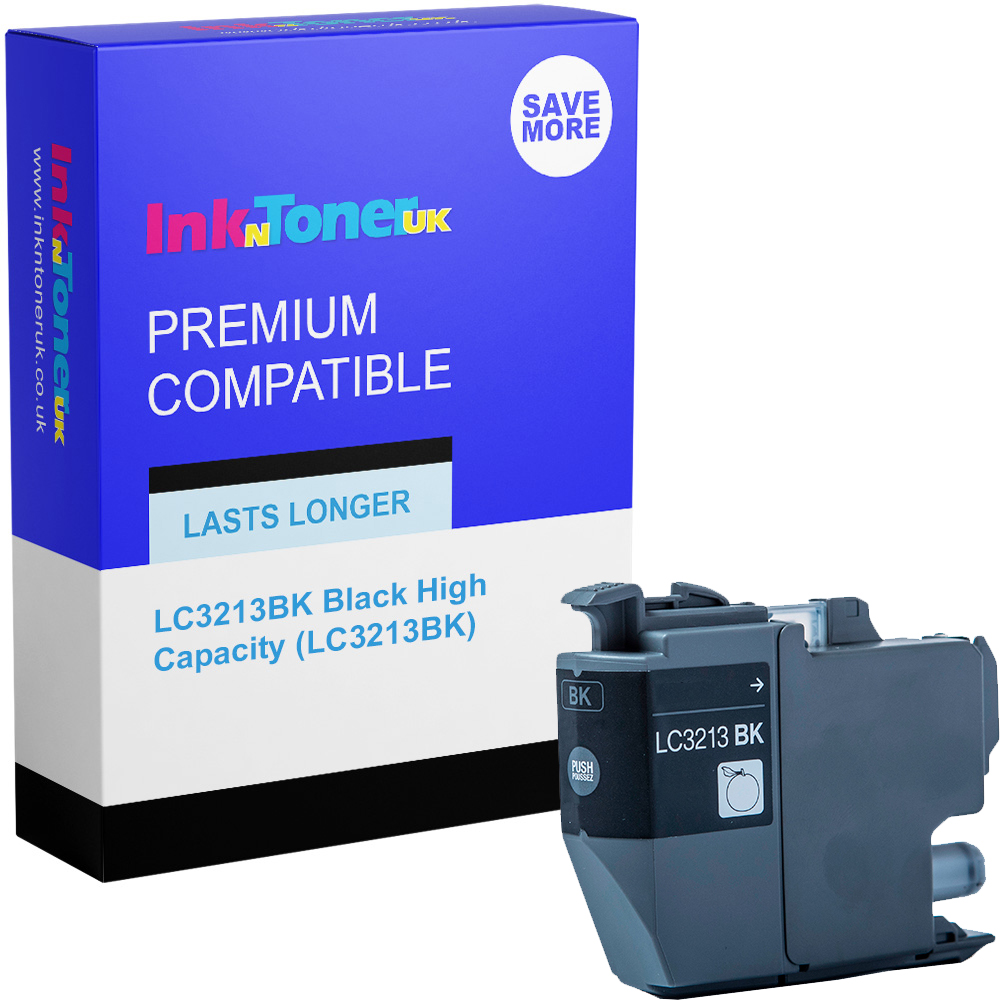 Premium Compatible Brother LC3213BK Black High Capacity Ink Cartridge (LC3213BK)