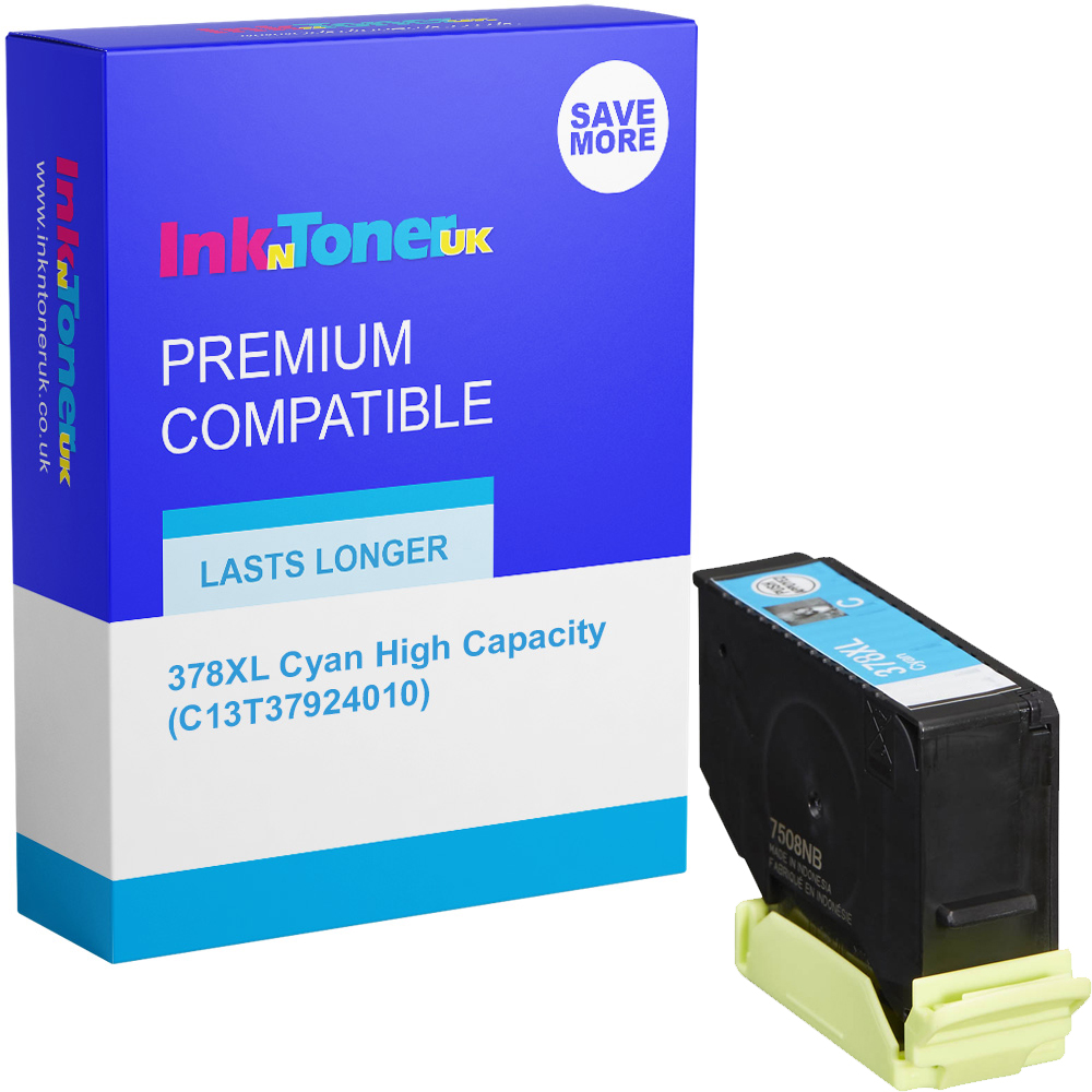Premium Compatible Epson 378XL Cyan High Capacity Ink Cartridge (C13T37924010) T3792 Squirrel