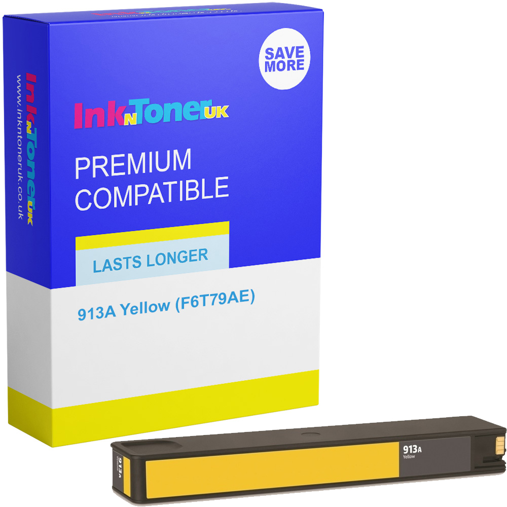 Premium Remanufactured HP 913A Yellow Ink Cartridge (F6T79AE)