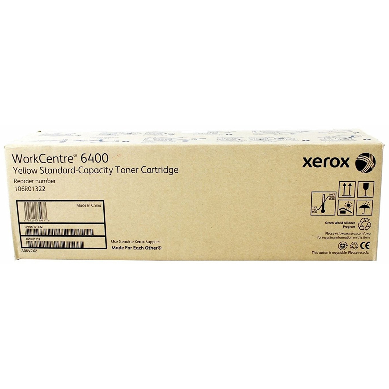 Original Xerox 106R01322 Yellow Toner Cartridge (106R01322)