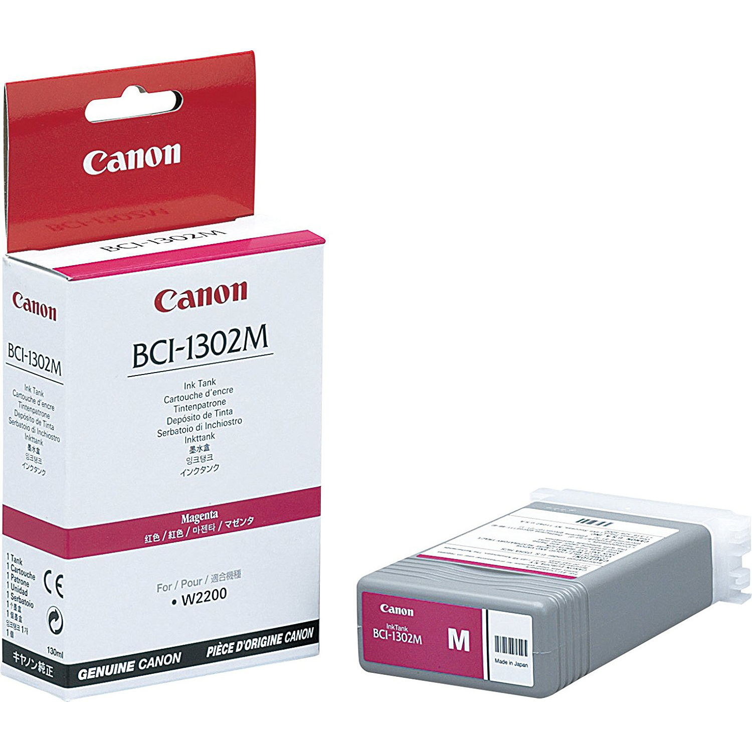 Original Canon BCI-1302M Magenta Ink Cartridge (7719A001AA)