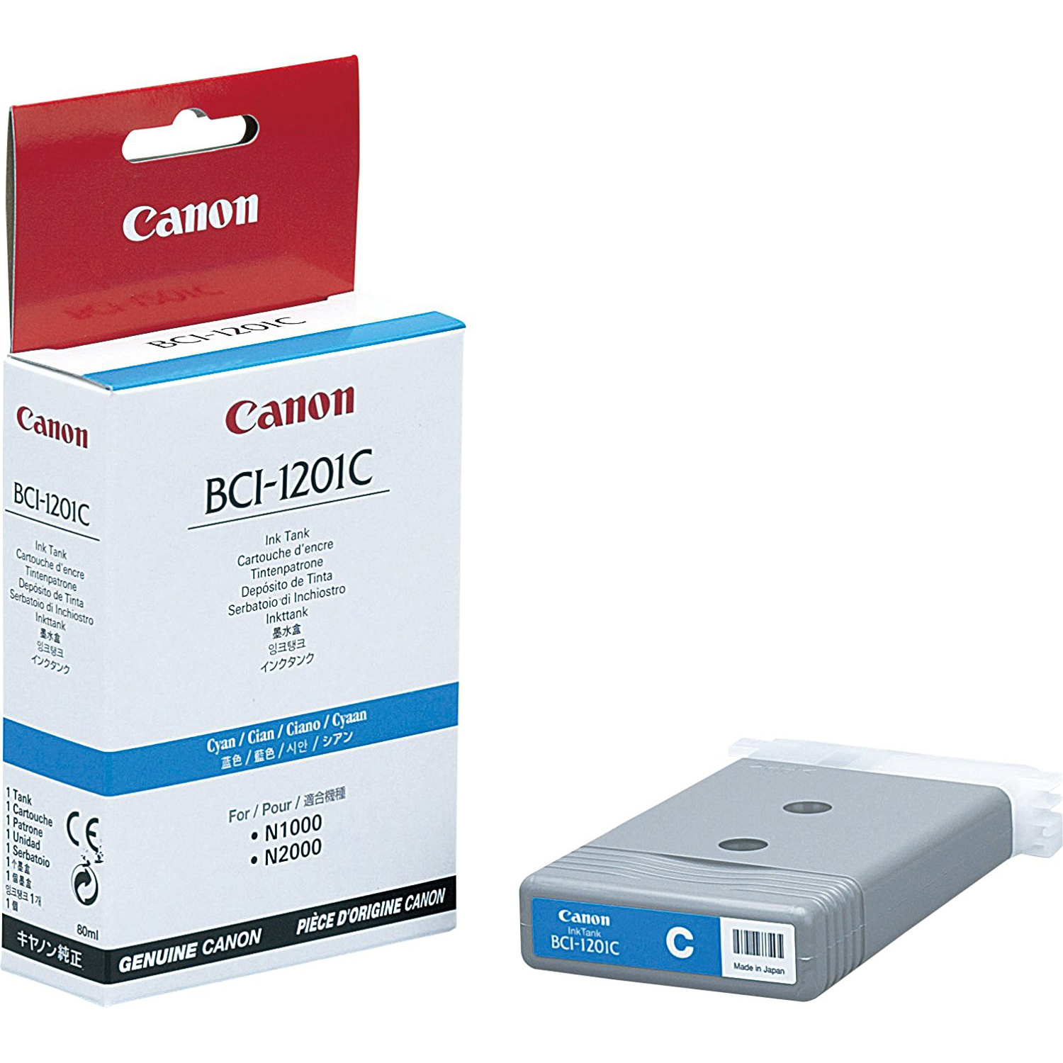 Original Canon BCI-1201C Cyan Ink Cartridge (7338A001AA)