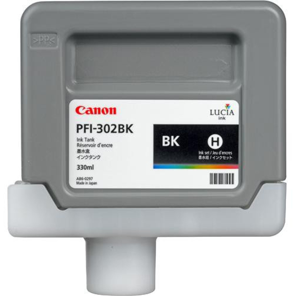 Original Canon PFI-302BK Black Ink Cartridge (2216B001AA)