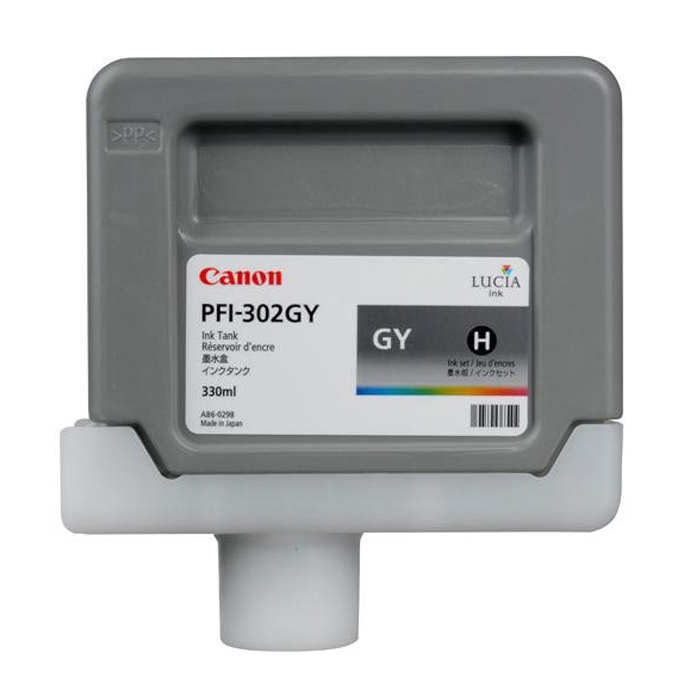 Original Canon PFI-302GY Grey Ink Cartridge (2217B001AA)