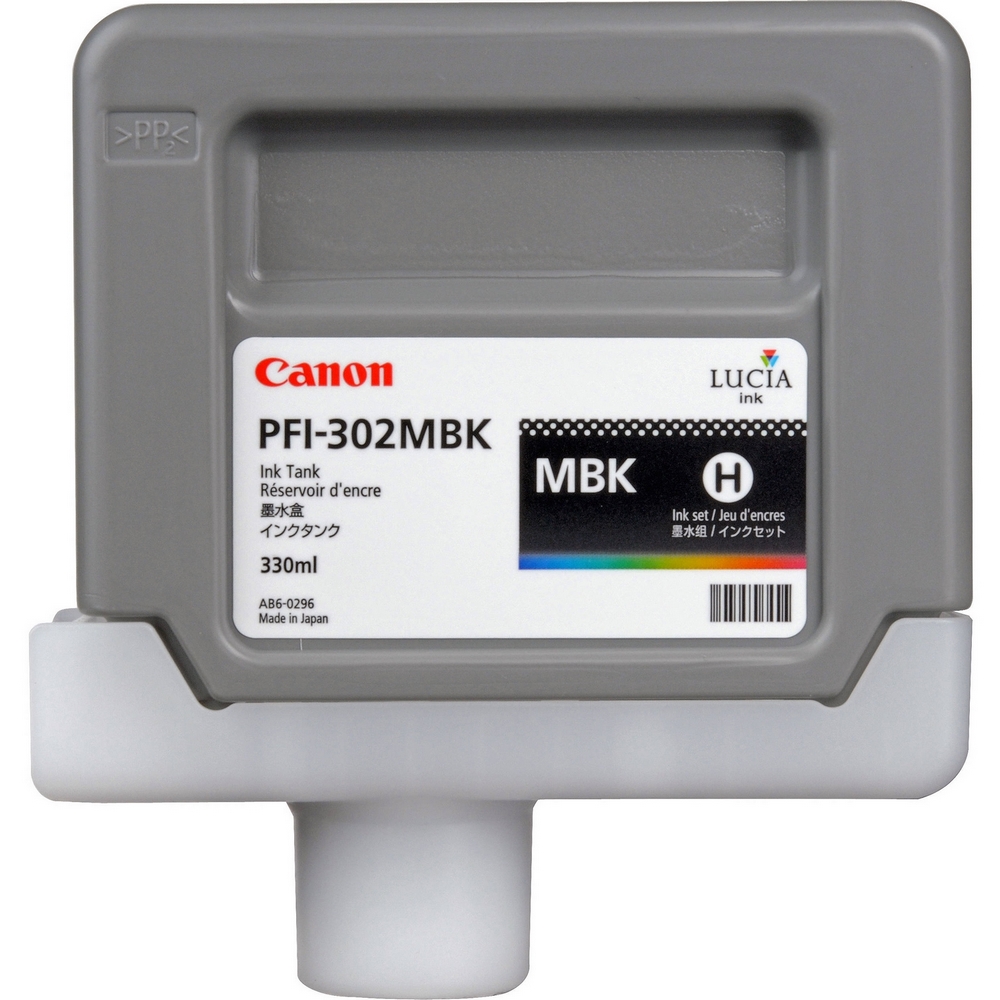 Original Canon PFI-302MBK Matte Black Ink Cartridge (2215B001AA)