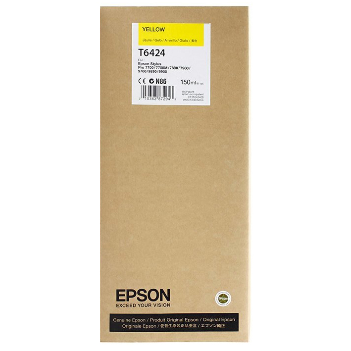 Original Epson T6424 Yellow Ink Cartridge (C13T642400)