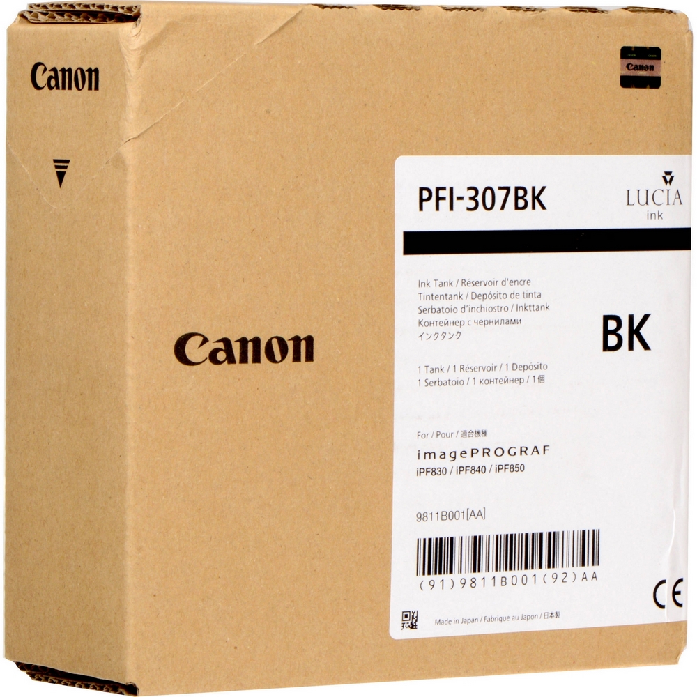 Original Canon PFI-307BK Black Ink Cartridge (9811B001AA)