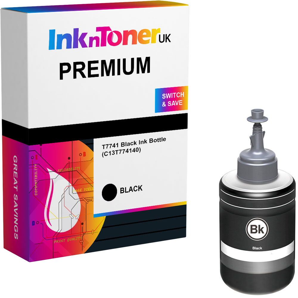 Premium Compatible Epson T7741 Black Ink Bottle (C13T774140)