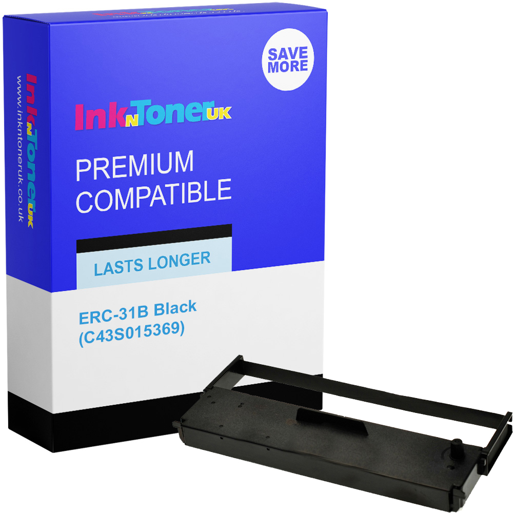 Premium Compatible Epson ERC-31B Black Fabric Ribbon (C43S015369)