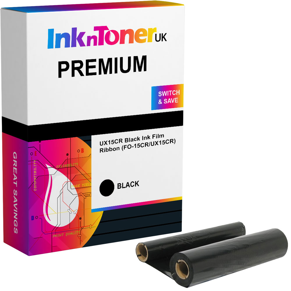 Premium Compatible Sharp UX15CR Black Ink Film Ribbon (FO-15CR/UX15CR)