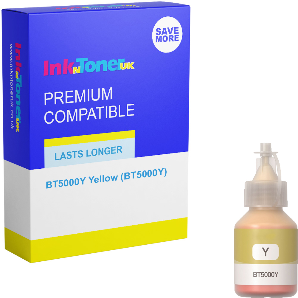 Premium Compatible Brother BT5000Y Yellow Ink Bottle (BT5000Y)
