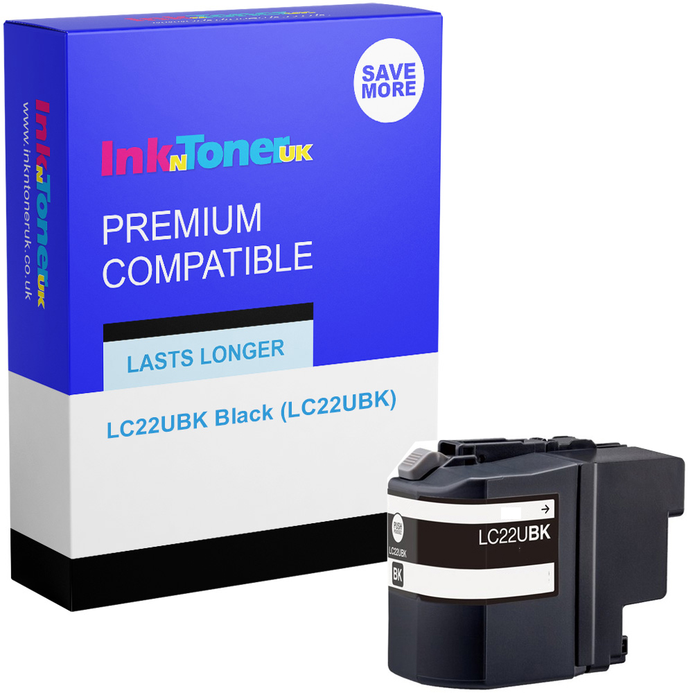 Premium Compatible Brother LC22UBK Black Ink Cartridge (LC22UBK)