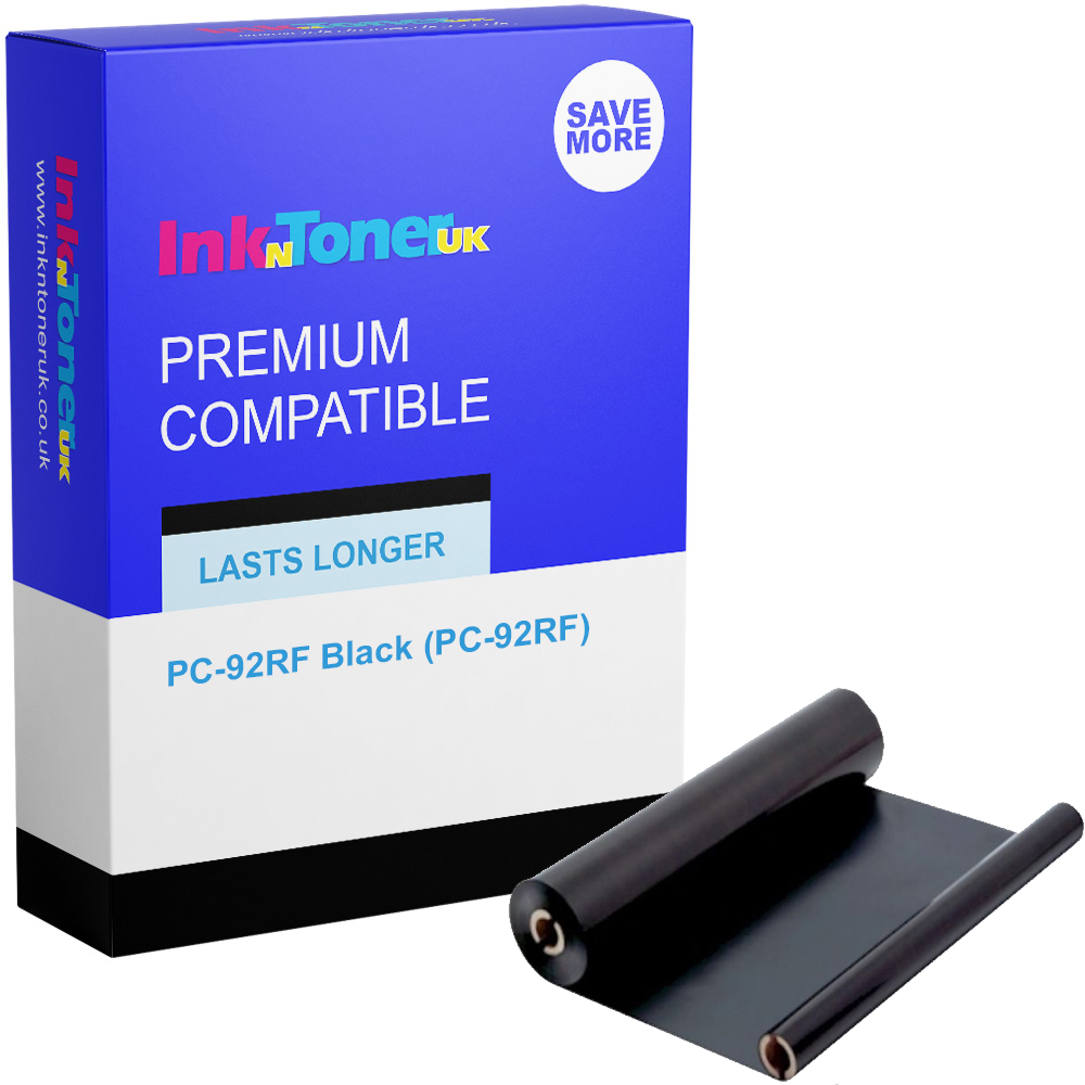 Premium Compatible Brother PC-92RF Black Fax Ribbon (PC-92RF)