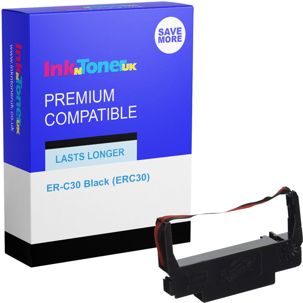 Premium Compatible Epson ER-C30 Black Nylon Ribbon (ERC30)