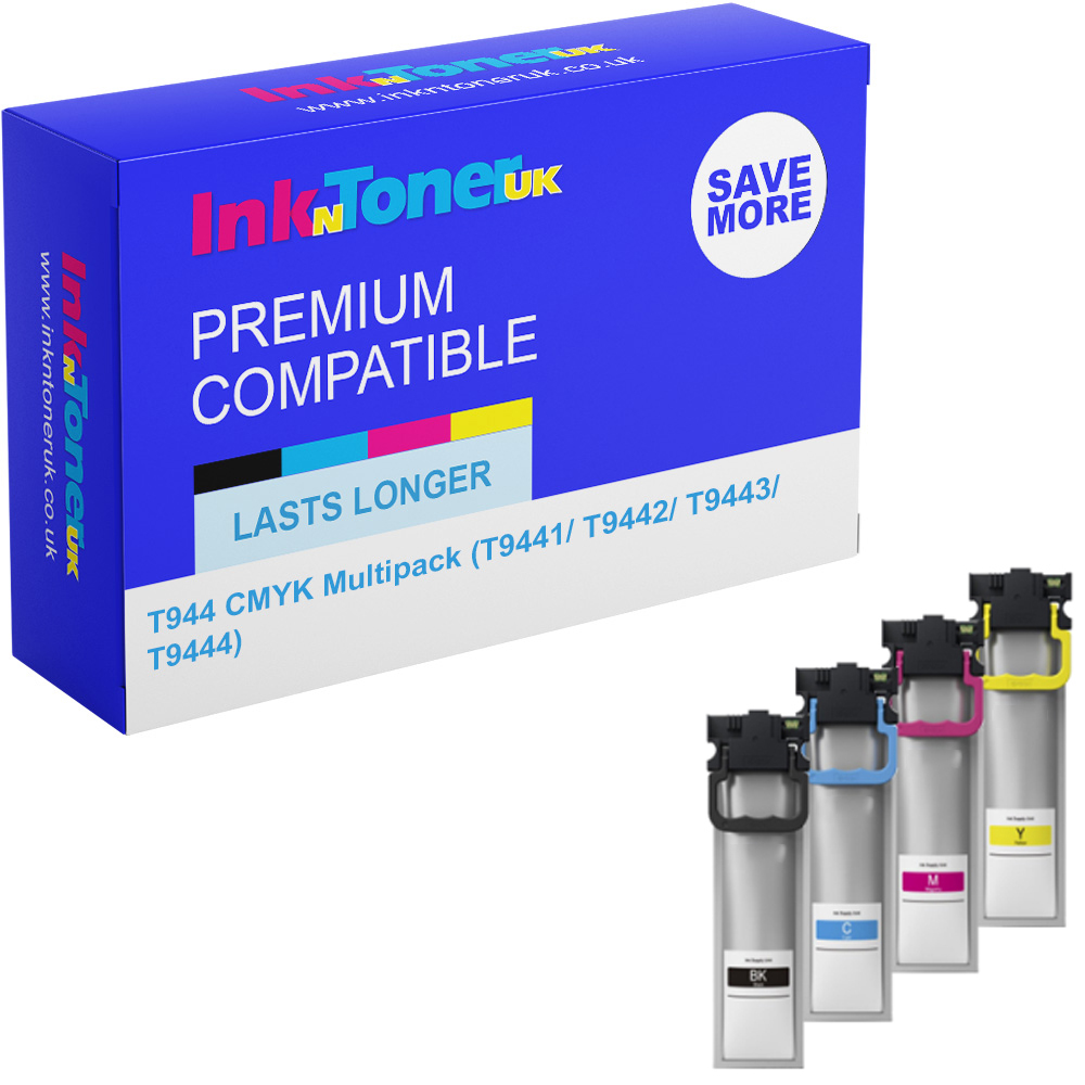 Premium Compatible Epson T944 CMYK Multipack Ink Cartridges (T9441/ T9442/ T9443/ T9444)