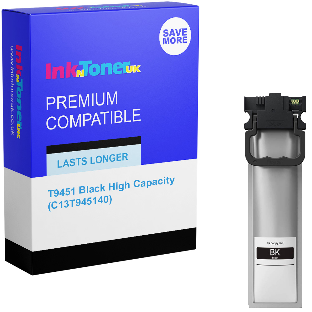 Premium Compatible Epson T9451 Black High Capacity Ink Cartridge (C13T945140)