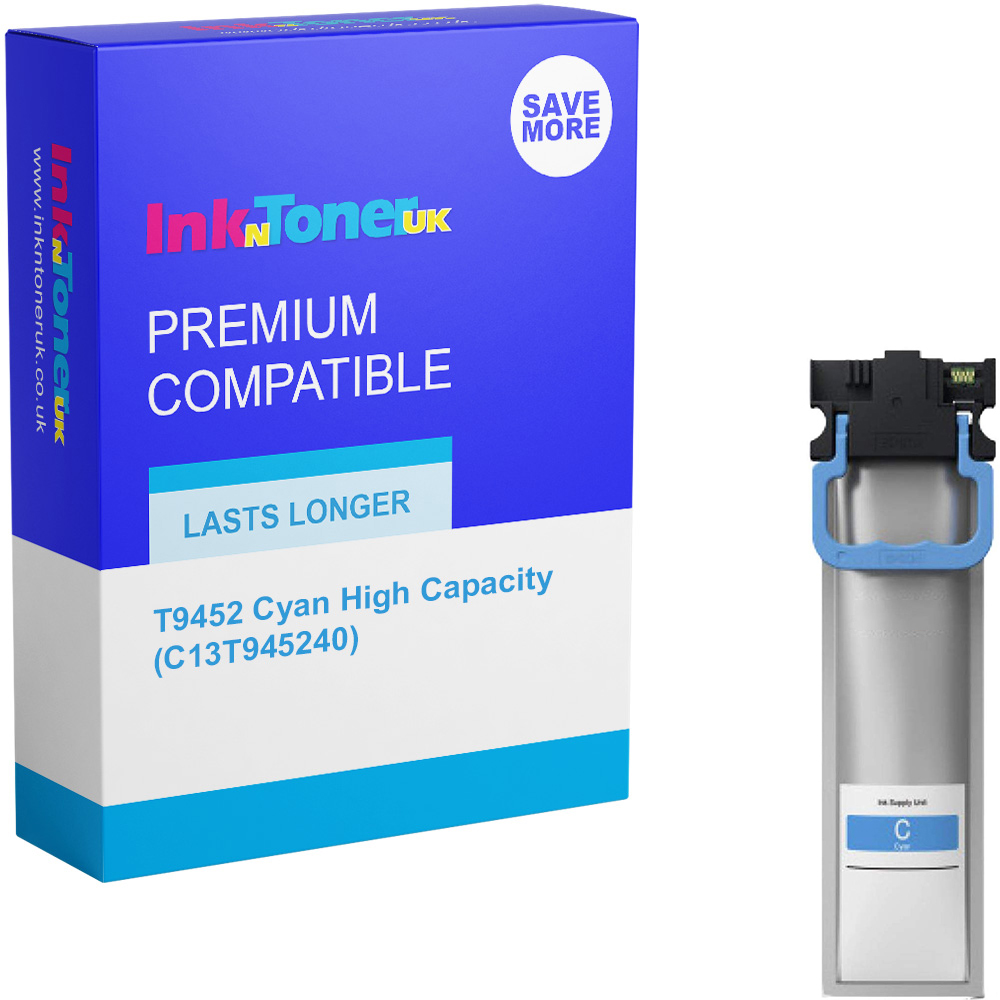 Premium Compatible Epson T9452 Cyan High Capacity Ink Cartridge (C13T945240)