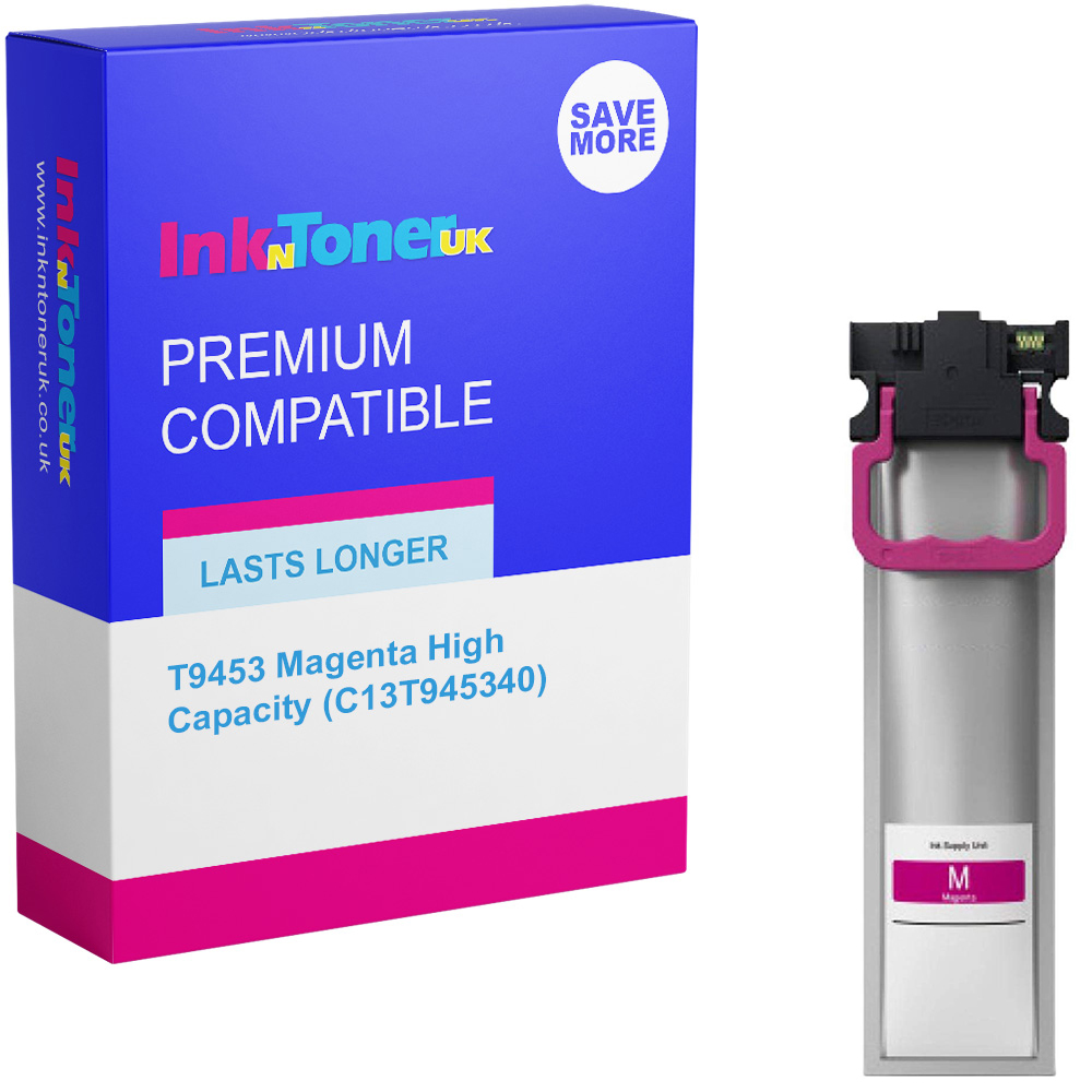 Premium Compatible Epson T9453 Magenta High Capacity Ink Cartridge (C13T945340)