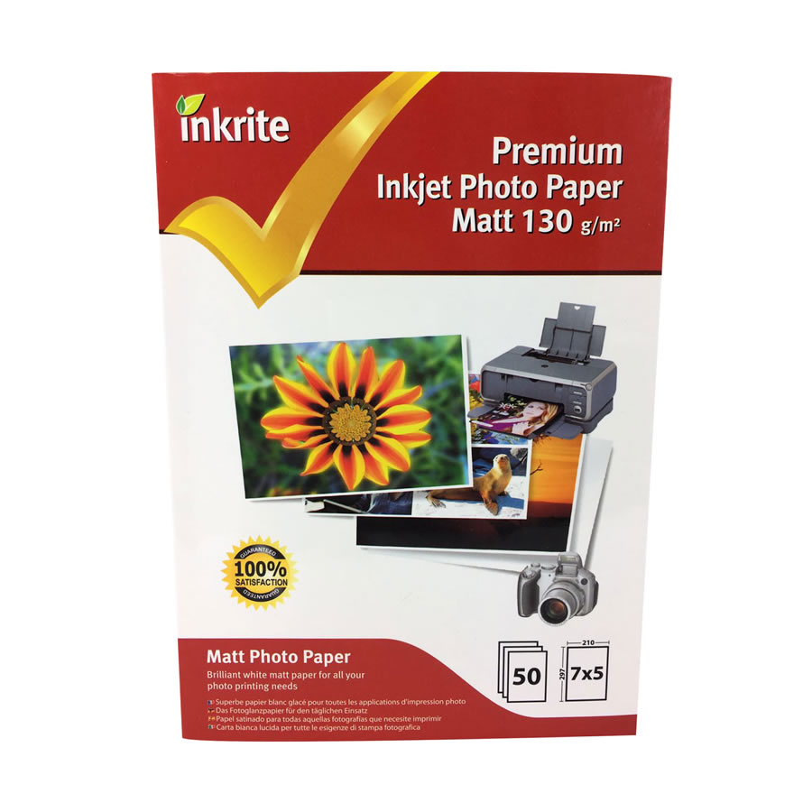 Original Inkrite PhotoPlus Professional Paper Matt 130gsm B6 7x5 - 50 sheets