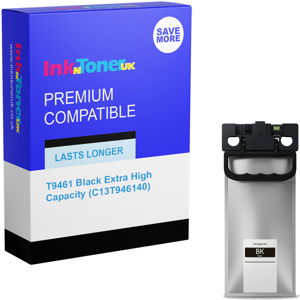 Premium Compatible Epson T9461 Black Extra High Capacity Ink Cartridge (C13T946140)