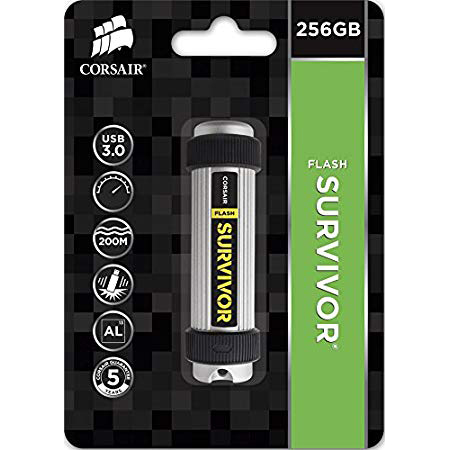 Original Corsair Survivor 256GB USB 3.0 Flash Drive (CMFSV3B-256GB)