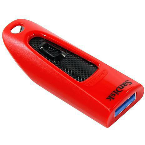 Original SanDisk Ultra 64GB Red USB 3.0 Flash Drive (SDCZ48-064G-U46R)