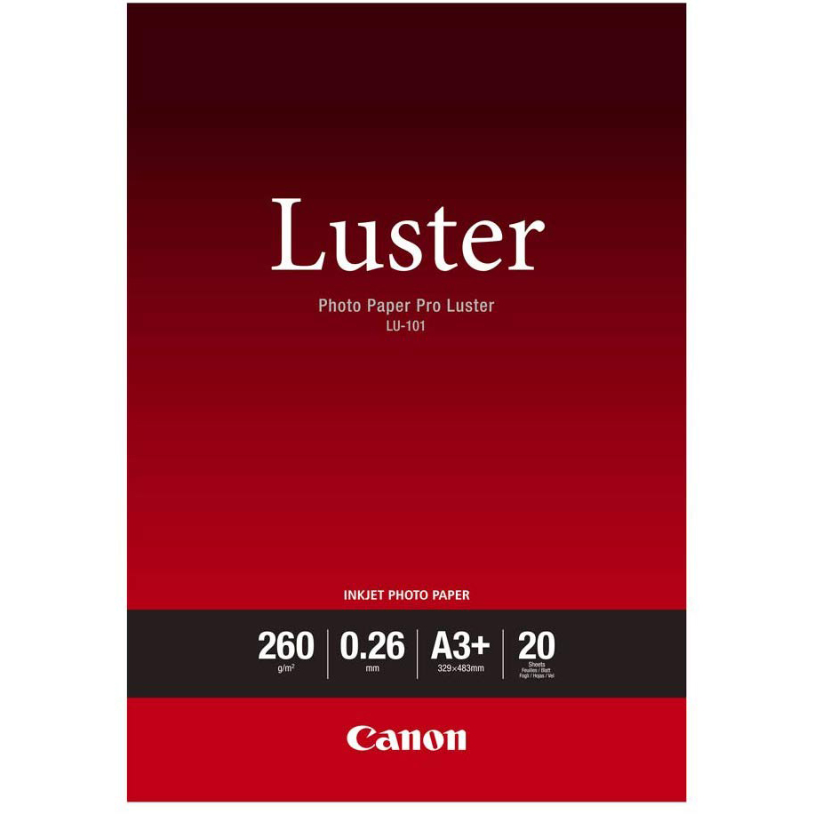 Original Canon 260gsm A3+ Photo Paper Pro Luster - 20 Sheets (6211B008)