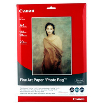 Original Canon 188gsm A3 Fine Art Photo Rag Paper - 20 sheets (0587B007)