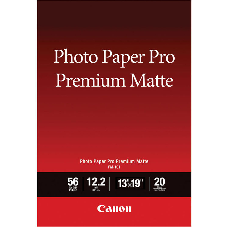 Original Canon PM-101 210gsm A3+ Matte Photo Paper - 20 sheets (8657B007)