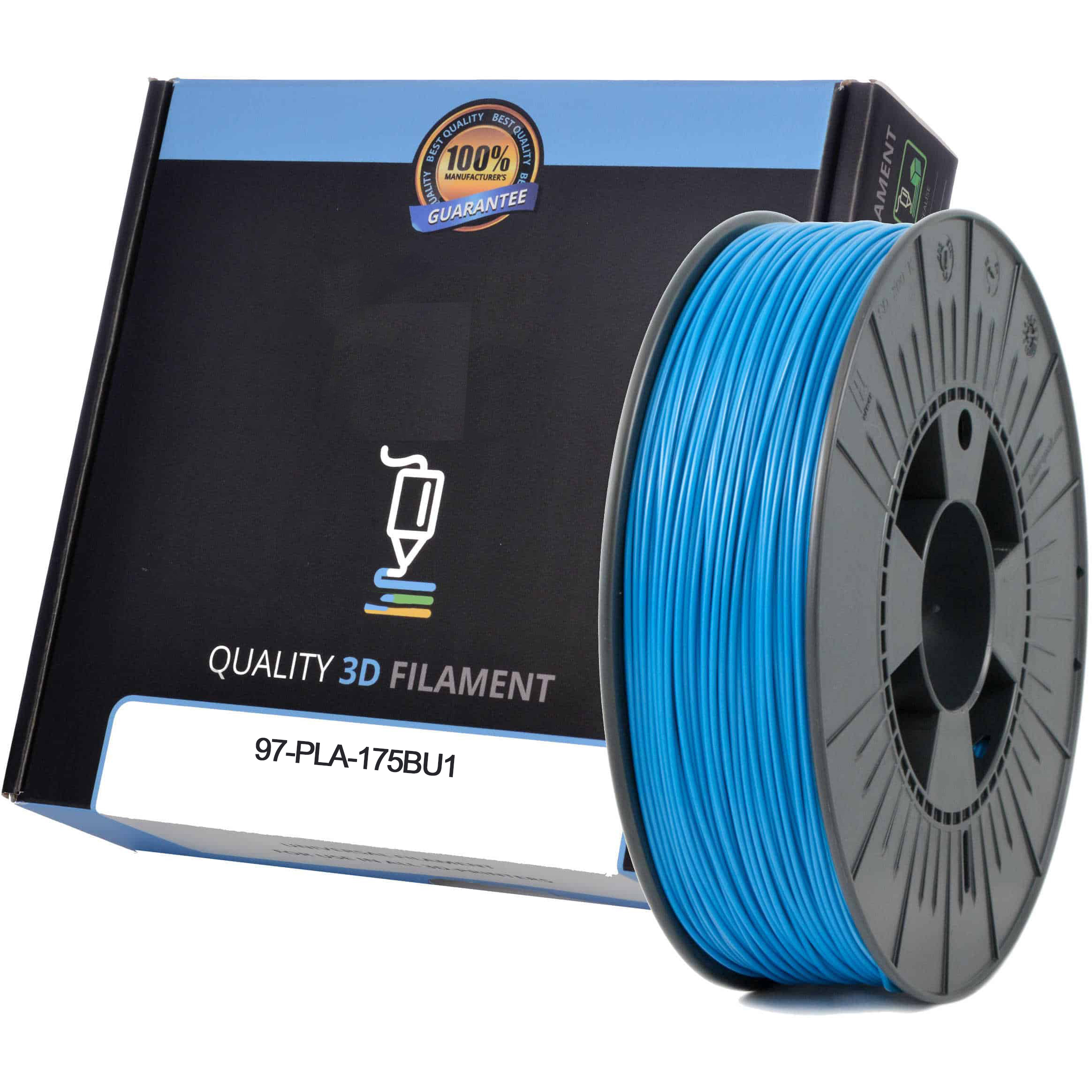 Premium Compatible PLA 1.75mm Sky Blue 1kg 3D Filament (97-PLA-175BU1)
