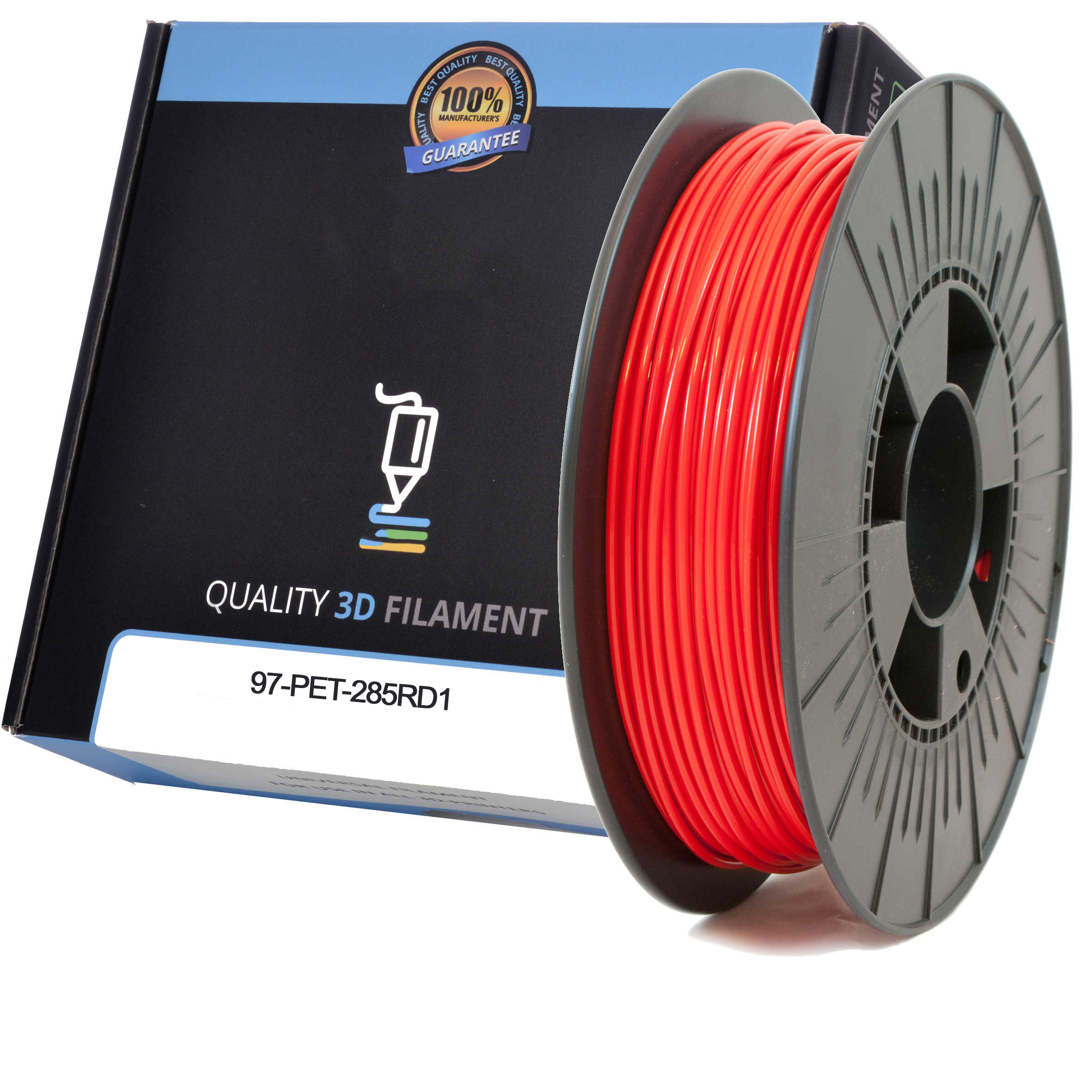 Premium Compatible PETG 2.85mm Red 1kg 3D Filament (97-PET-285RD1)