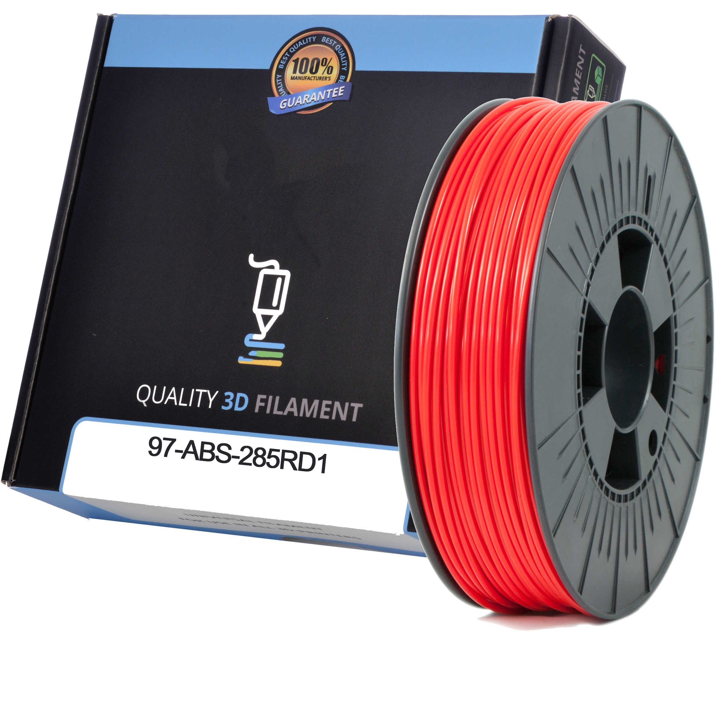 Premium Compatible ABS 2.85mm Red 1kg 3D Filament (97-ABS-285RD1)