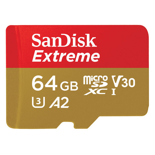 Original SanDisk Extreme 64GB MicroSDXC Memory Card (SDSQXA2064GGN6MA)