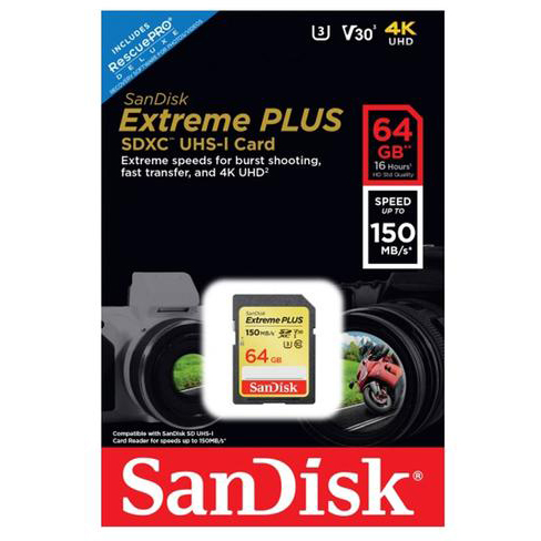 Original SanDisk Extreme Plus Class 10 64GB microSDXC Memory Card (SDSDXW6064GGNCIN)