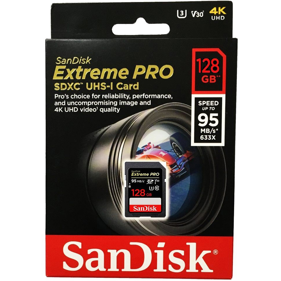 Original SanDisk Extreme Pro Class 10 128GB SDXC Memory Card (SDSDXXY128GGN4IN)