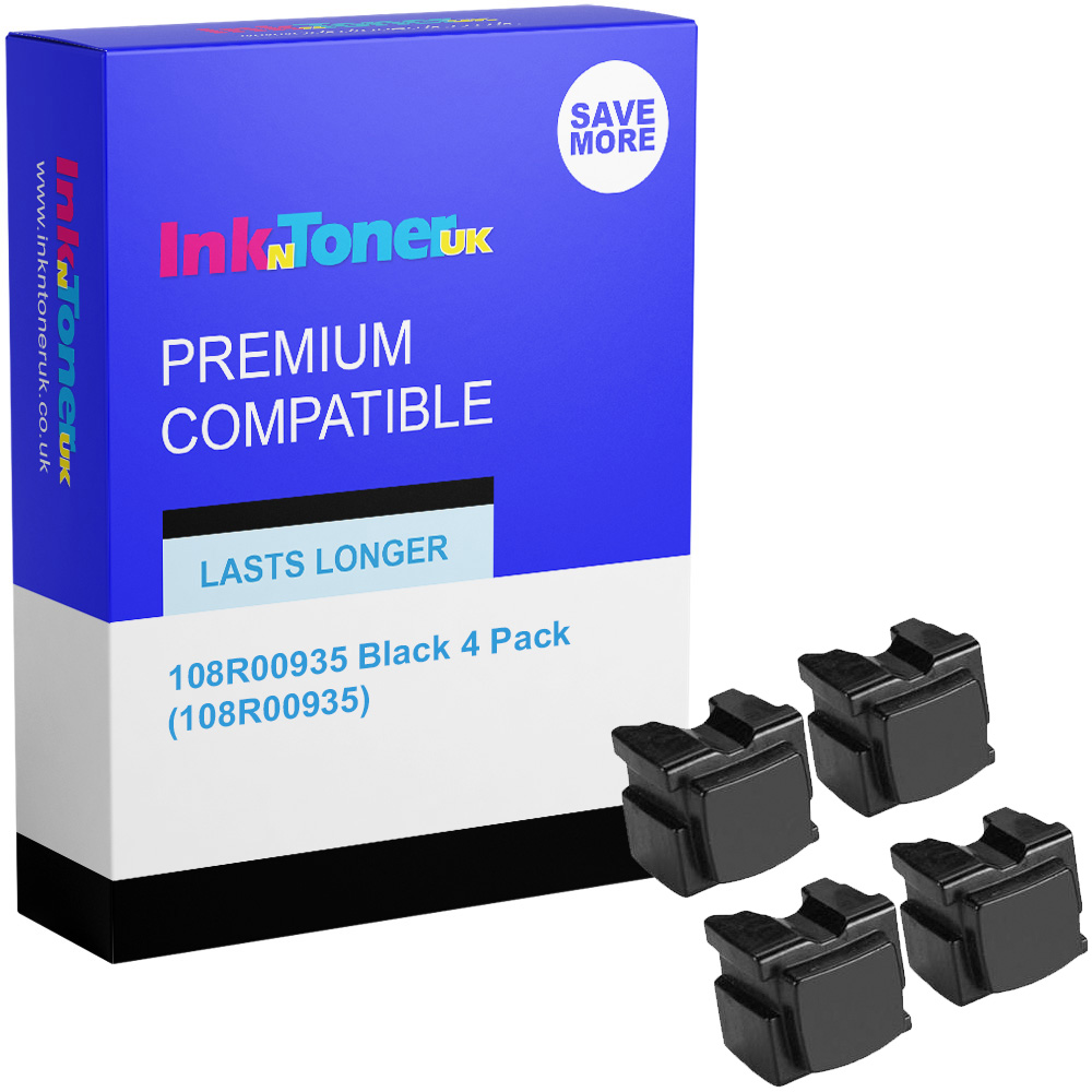 Premium Compatible Xerox 108R00935 Black 4 Pack Solid Ink (108R00935)