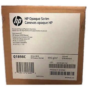 Original HP Q1898C Opaque Scrim 486gsm 36in x 50ft Paper Roll (Q1898C)