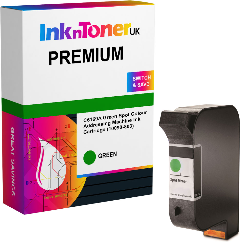 Premium Remanufactured HP C6169A Green Spot Colour Addressing Machine Ink Cartridge (10090-803)