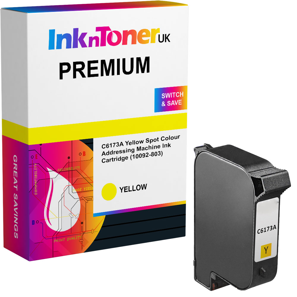Premium Remanufactured HP C6173A Yellow Spot Colour Addressing Machine Ink Cartridge (10092-803)