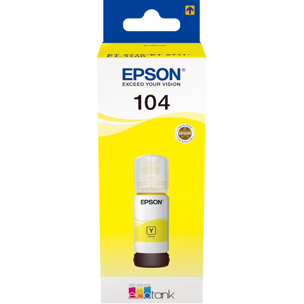 Original Epson 104 Yellow Ink Bottle (C13T00P440)