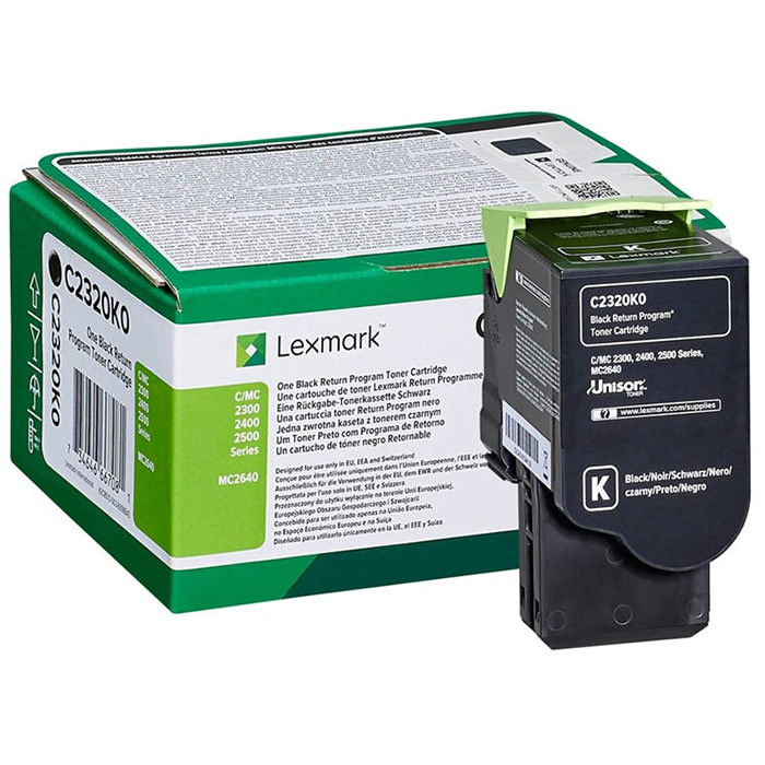 Original Lexmark C2320K0 Black Toner Cartridge (C2320K0)