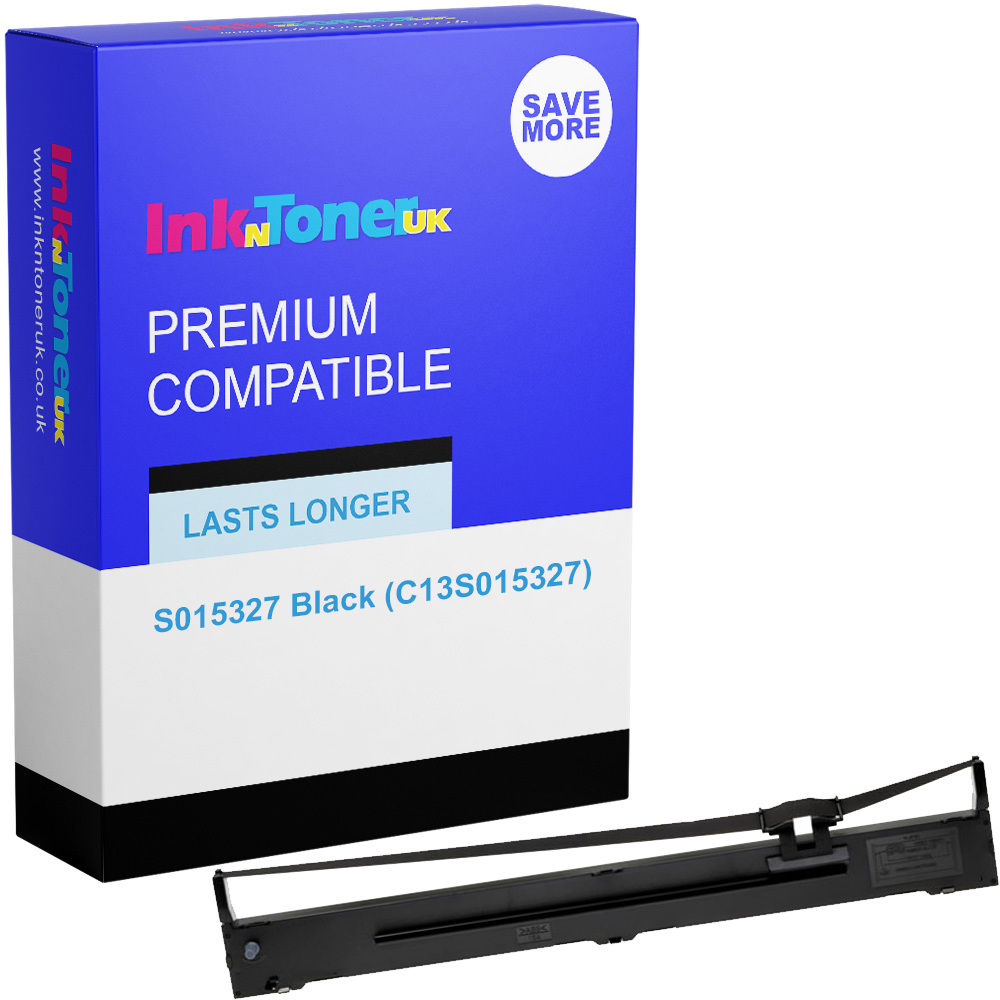 Premium Compatible Epson S015327 Black Fabric Ribbon (C13S015327)