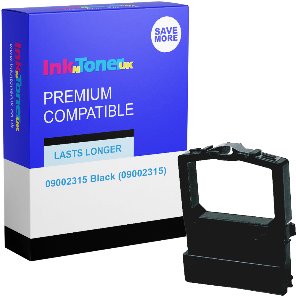 Premium Compatible OKI 09002315 Black Fabric Ink Ribbon (09002315)