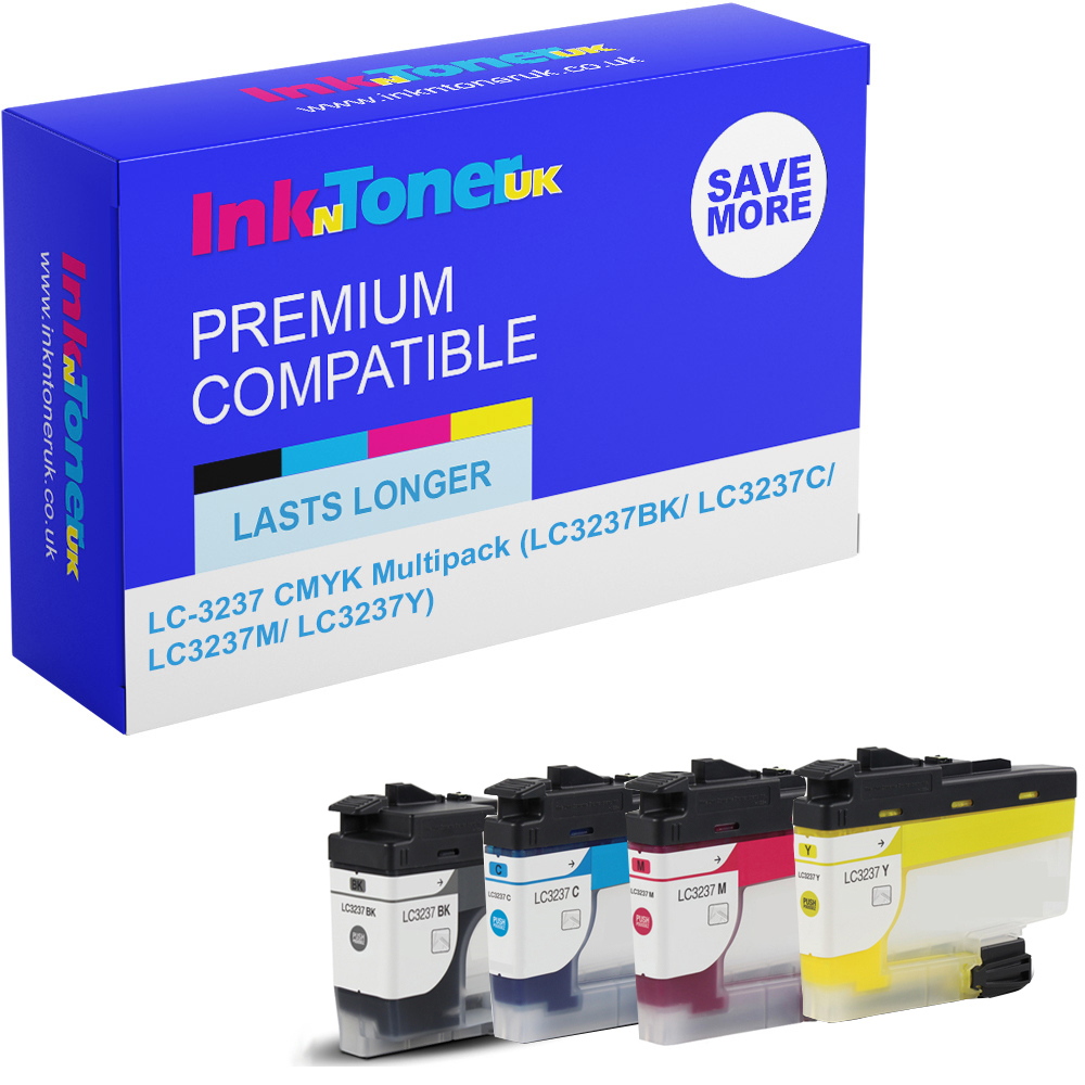 Premium Compatible Brother LC-3237 CMYK Multipack Ink Cartridges (LC3237BK/ LC3237C/ LC3237M/ LC3237Y)