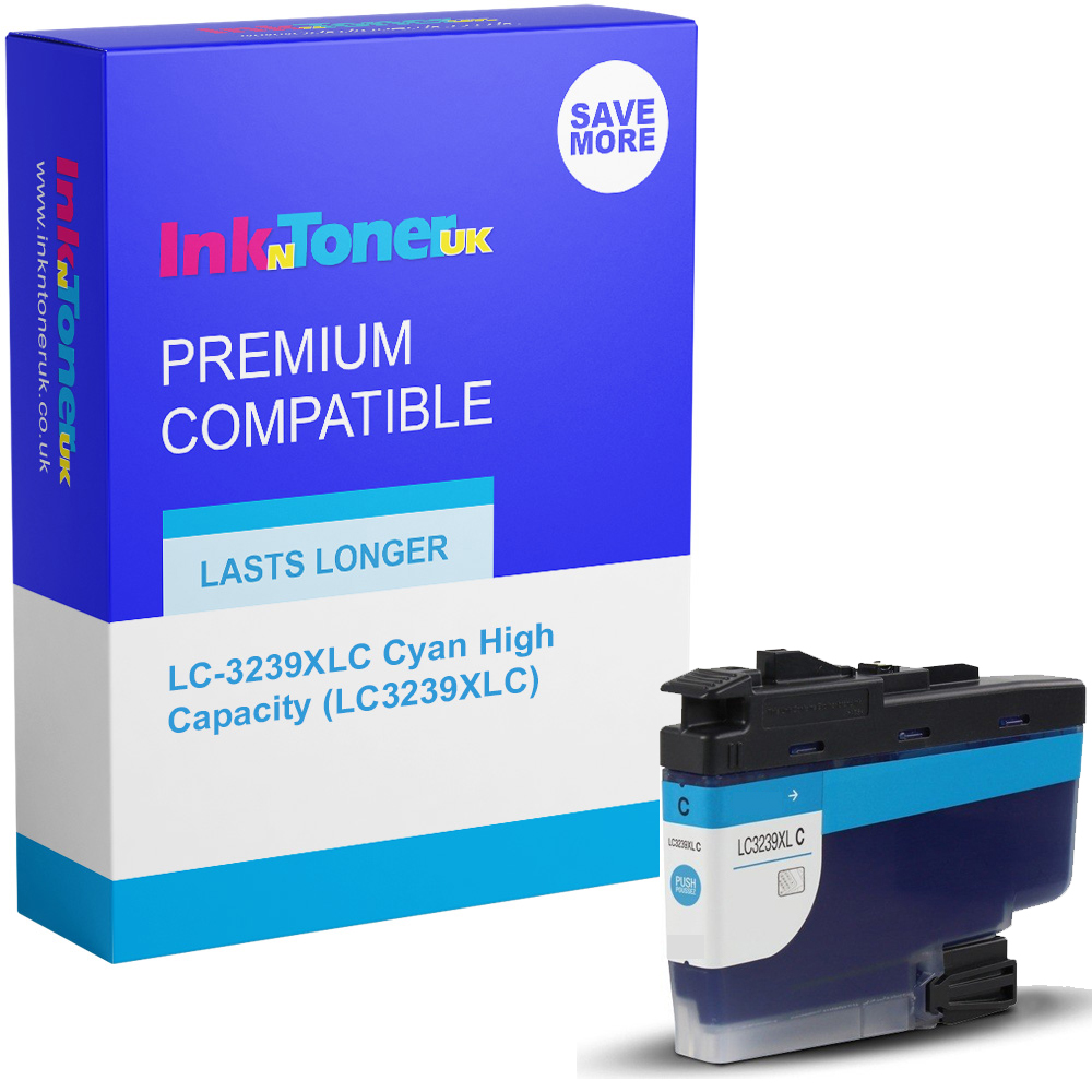Premium Compatible Brother LC-3239XLC Cyan High Capacity Ink Cartridge (LC3239XLC)
